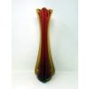 Image 2 : 3 Mid-Century Triangular Art Glass Vases