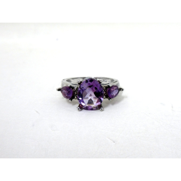 New Amethyst Trinity Ring 
