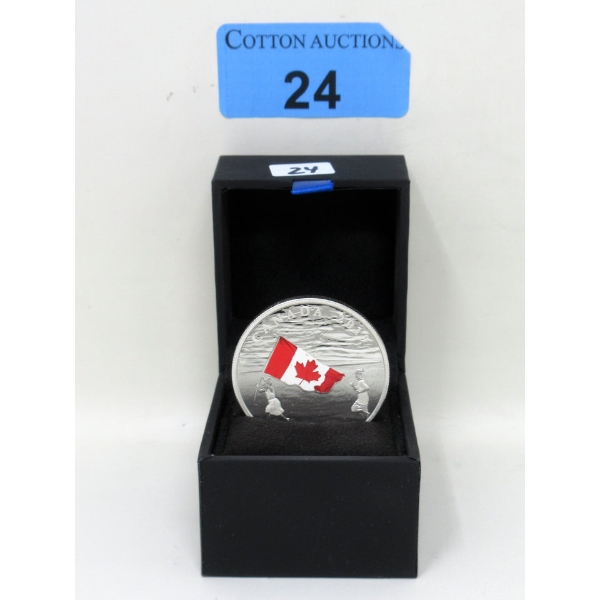 1+ Oz .9999 Silver 2019 Canada National Flag Coin 