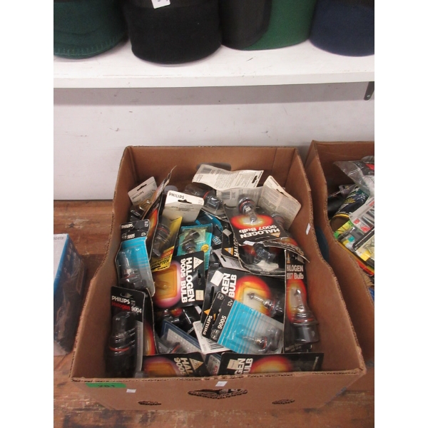 Large Box of Assorted New Auto Halogen Bulbs
