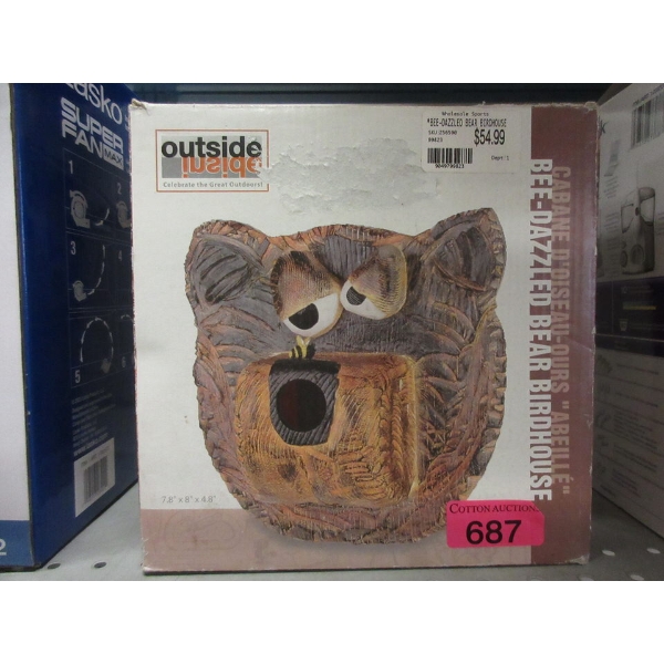 Bee-Dazzled Bear Birdhouse - In Box 