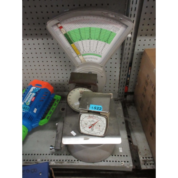 3 Piece Lot of Vintage Postage Scales
