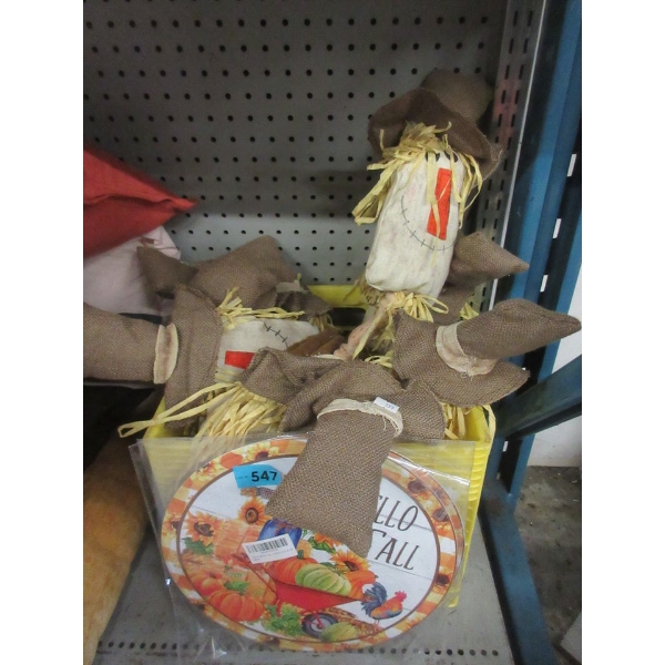 Lot of New & Overstock Autumnal Scarecrow Decor 