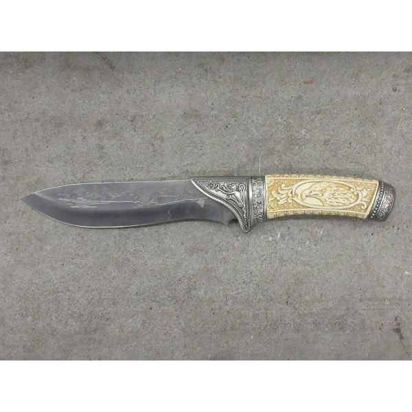 Hunting Knife with Eagle Design Hilt - 8" Blade