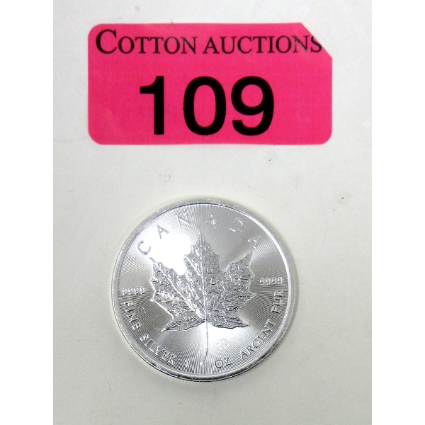 1 Oz .9999 Silver 2021 Maple Leaf Coin 