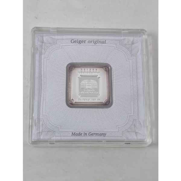 20 Gram .999 Silver Geiger Edelmetalle Certified Bar