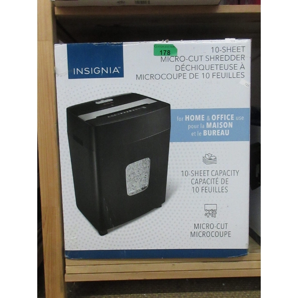 Insignia 10-Sheet Micro-Cut Paper Shredder