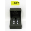 Image 2 : Brand New in Box 3 Pairs Sterling Silver Cubic Zirconia Earrings 