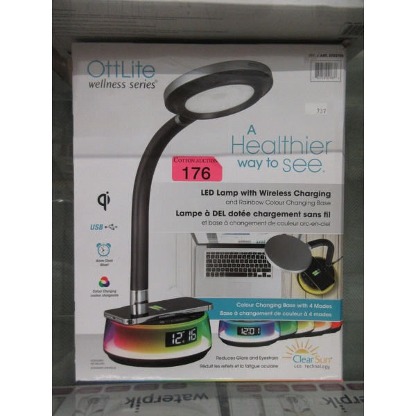 OttLite LED Lamp with Wireless Charging Base