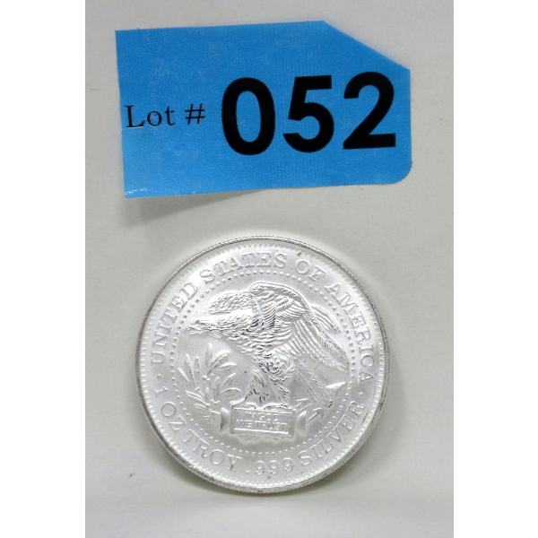 1 Oz .999 Silver Eagle USA Trade Unit Round 