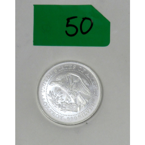 1 Oz .999 Silver Eagle Trade Unit Round 