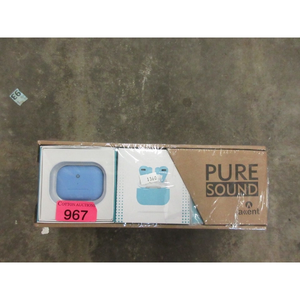 Box of 9 New Pure Sound Air Buds - Blue