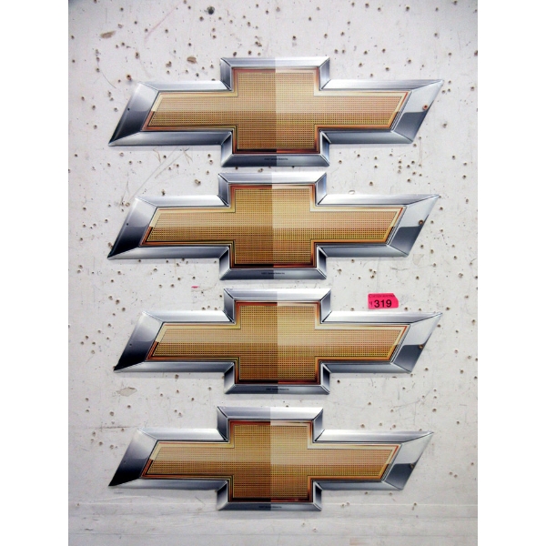 4 New Metal Chevrolet Bow Tie Signs