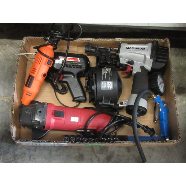 Box of 6 Assorted Preowned Tools 
