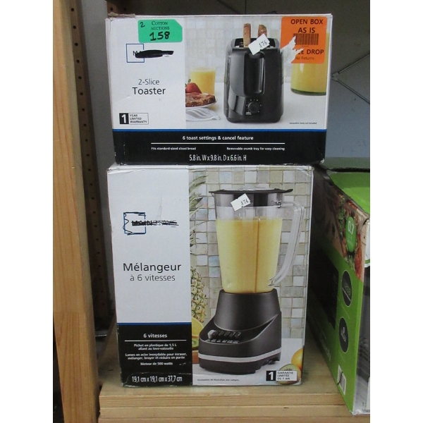 Mainstays 4-Slice Toaster & 6-Speed Blender