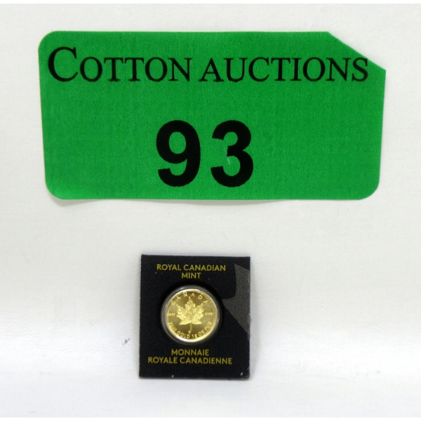 1 Gram .9999 Fine Gold 2015 Maple Leaf Coin 