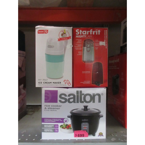 3 Assorted Small Kitchen Appliances