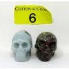 Image 1 : 44 Gram Amazonite Skull & 51 Gram Dragon Blood Jasper Skull