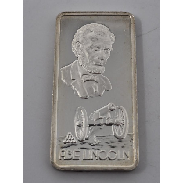 1 Oz .999 Silver Abe Lincoln Bar