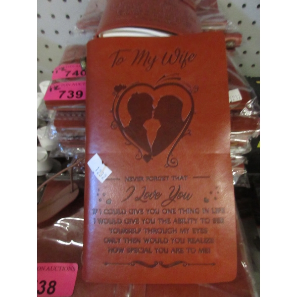 12 New "To My Wife" Note Books with 3 ID Slots