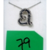Image 1 : 1/2 CT Blue & White Diamond Heart Pendant