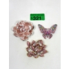 Image 1 : 3 Piece Lot of Pink Joan Rivers Brooches - Preowned
