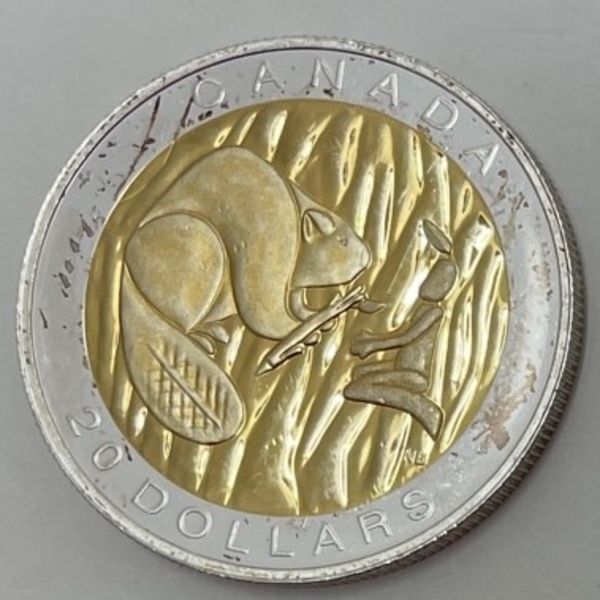 1 Oz .9999 Silver 2014 Beaver $20 Coin 