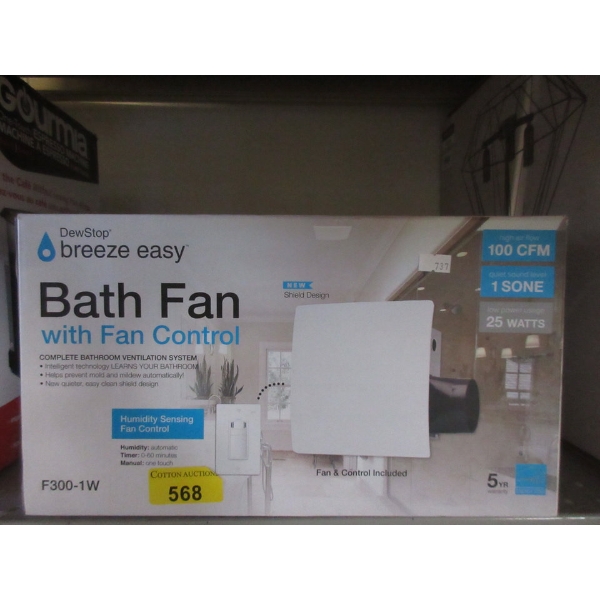DewStop Breeze Easy Bath Fan with Control