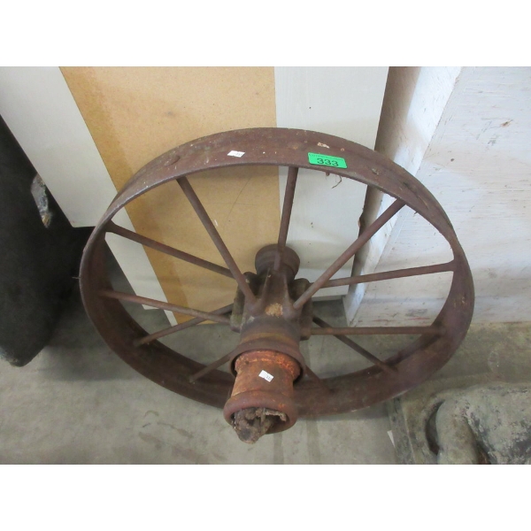 Vintage 30" Metal Wagon Wheel 