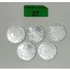 Image 1 : 5 x 1 Oz .999 Silver Liberty/Eagle Rounds 
