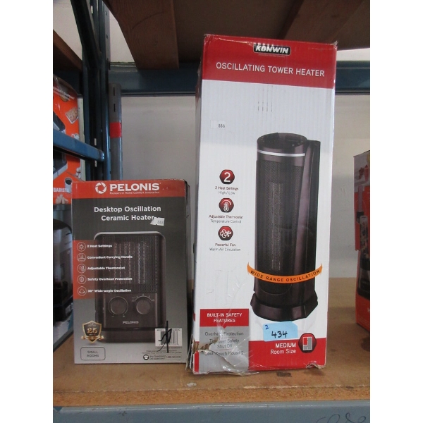 1 Konwin & 1 Pelonis Electric Heaters