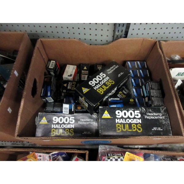 Large Box of New Assorted Auto Halogen Bulbs