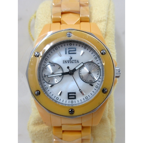 Ladies New Invicta Yellow Ceramics Collection Watch