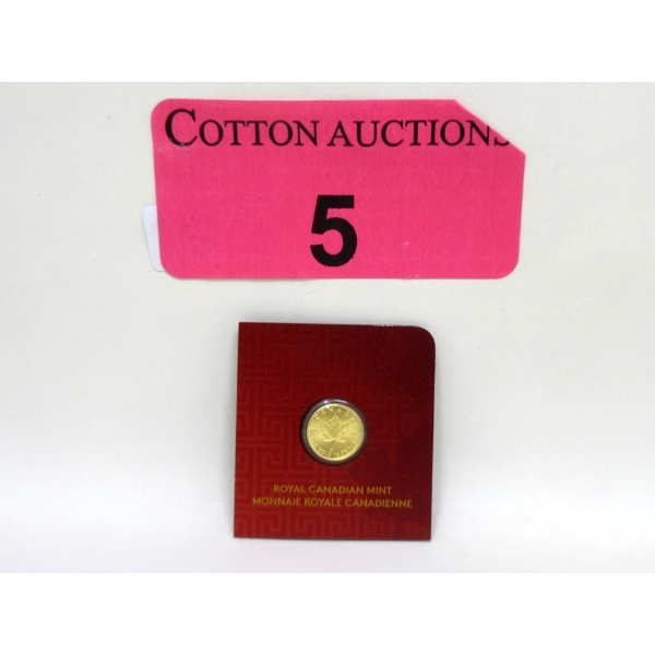 1 Gram .9999 Fine Gold 2016 MapleGram Gold Coin 