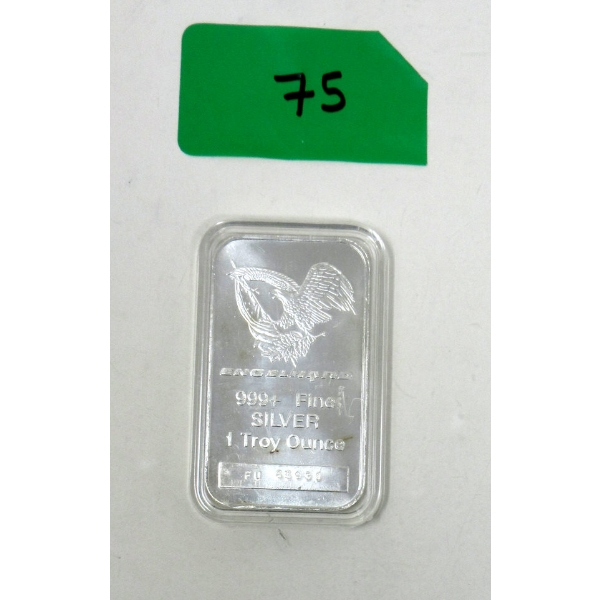 1 Oz .999+ Silver Engelhard Bar 