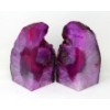 Image 2 : Large Pink Polished Brazilian Crystal Agate Bookend Set