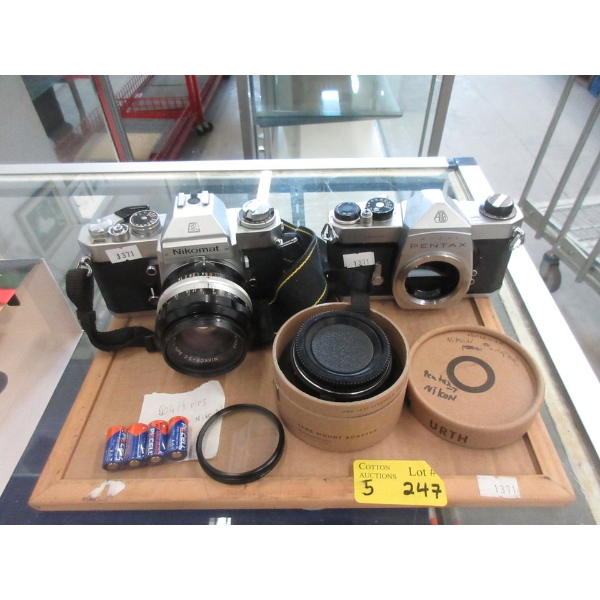 Nikon & Pentax SLR Cameras with Accessories 
