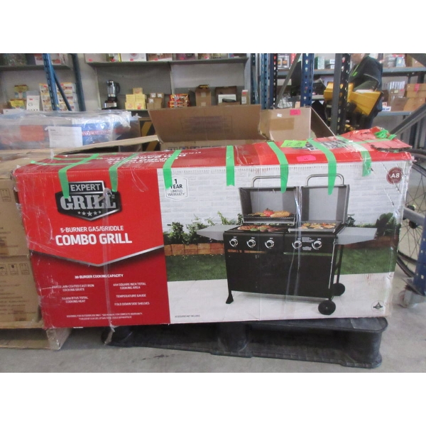 Expert Grill 5 Burner Gas Griddle/Grill in Box
