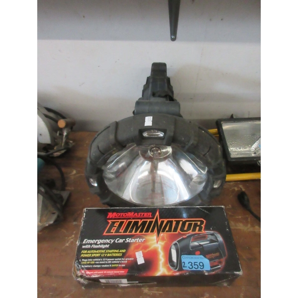 MotoMaster Car Starter & Swivel Head Spot Light