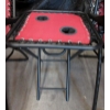 Image 2 : Set of 2 New Red  Patio Lounge Chairs w/ Side Table