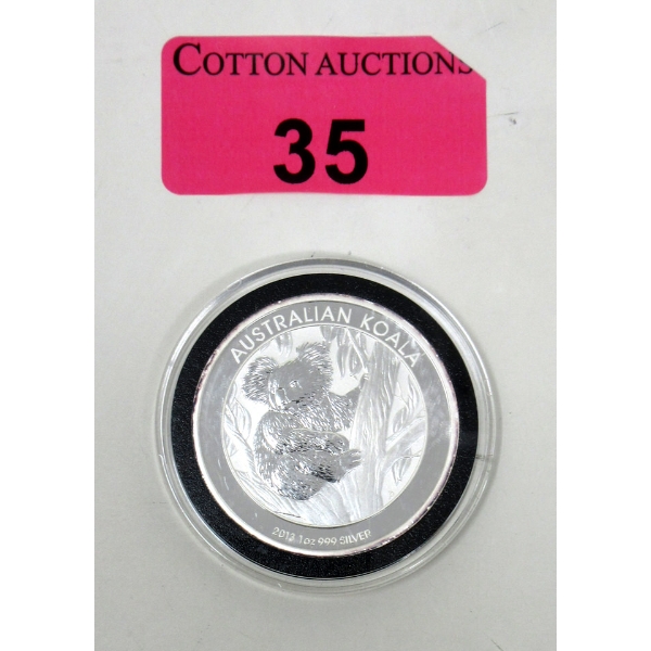 1 Oz .999 Silver 2013 Australian Koala Coin 