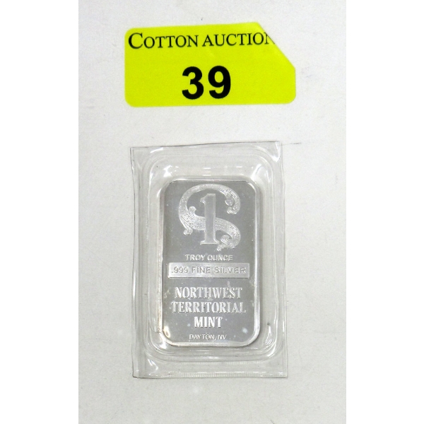 1 Oz .999 Silver Northwest Territorial Mint Bar 