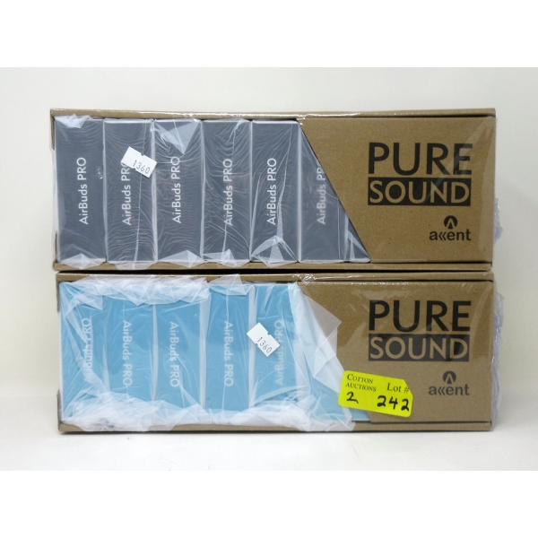 2 Boxes of 9 New Accent AirBuds Pro Earphones 