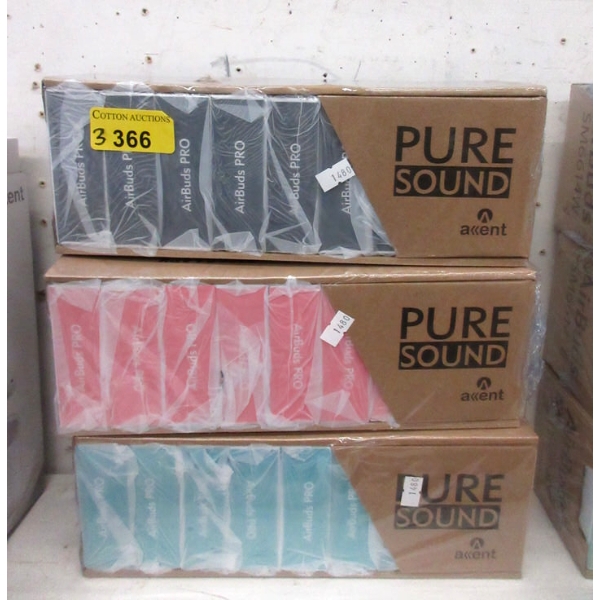 3 Cases of 9 New AirBuds PRO - Accent Product