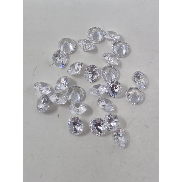 25 x 1 Carat AAA Grade Loose Cubic Zirconia 