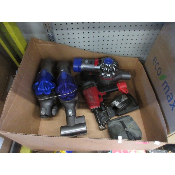 3 Dyson Vacuum Heads & 1 Milwaukee Nail Gun