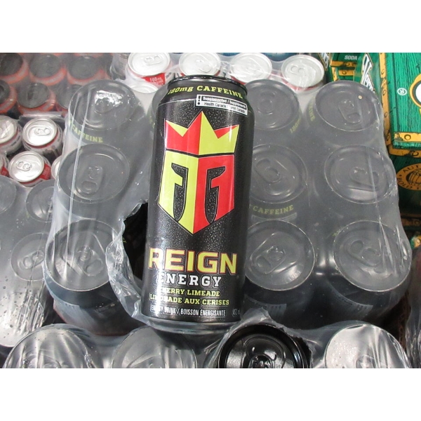 2 Cases of 12 Reign Cherry Limeade Energy Drink
