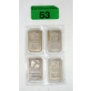 Image 1 : Uncut 4 x 1/2 Oz .999 Silver NWTM Bars 
