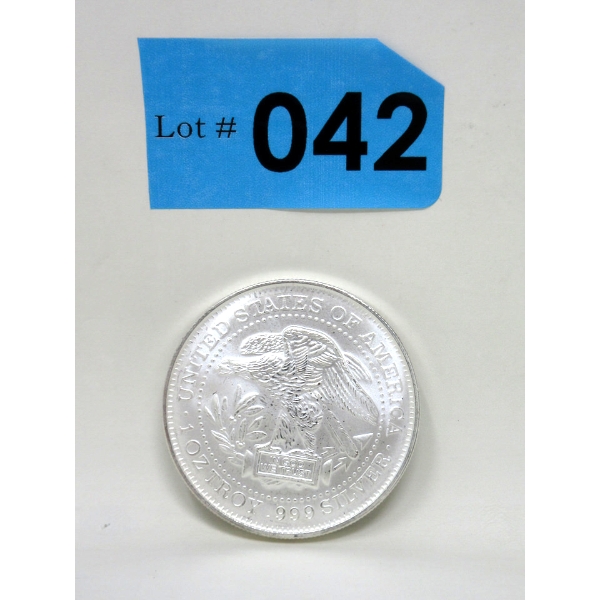 1 Oz .999 Silver Eagle USA Trade Unit Round 