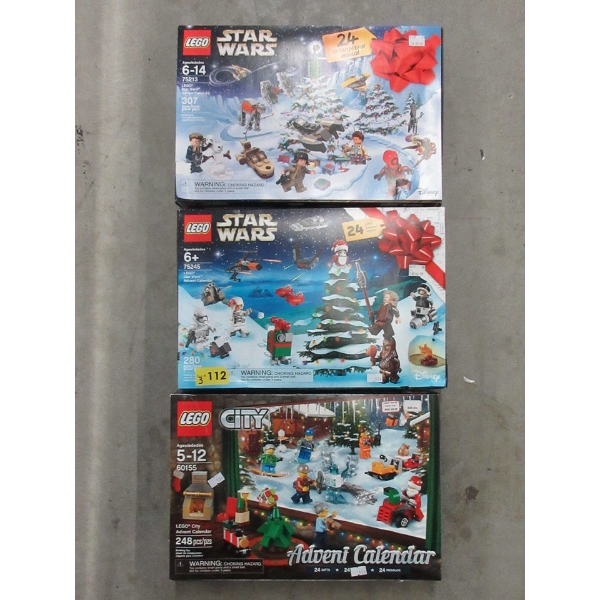 3 LEGO Advent Calendars - Preowned